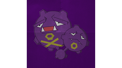 Weezing - Pokémon Fan Art 2d adobe illustrator branding design fan art graphic design illustration pokemon purple retro texture vector weezing