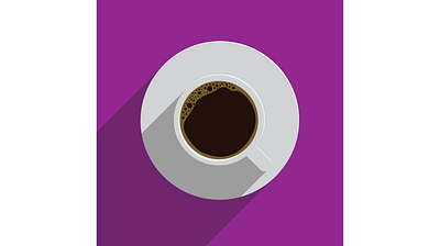 Morning Coffee - Lilla 2d adobe illustrator coffee cup design graphic design illustration purple vector