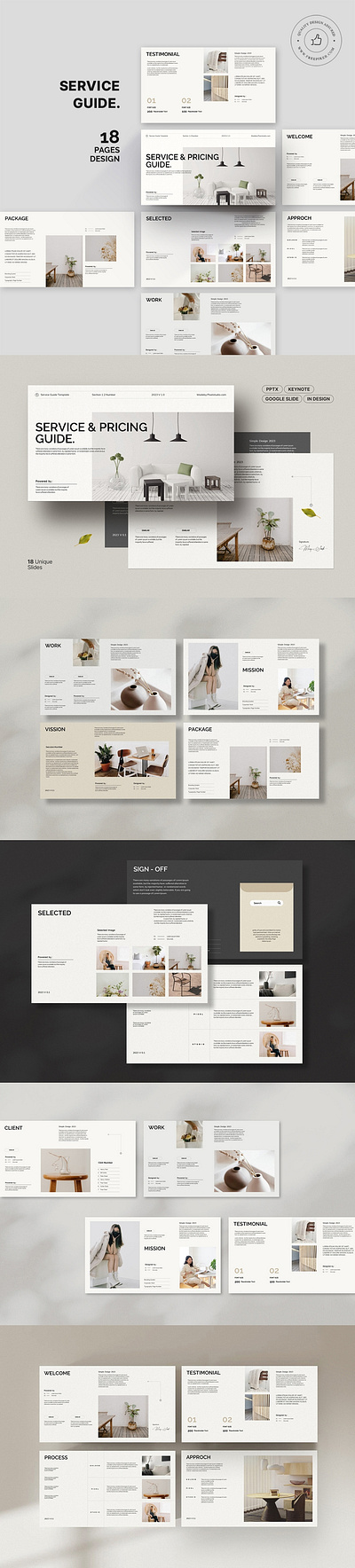 Service & Pricing Guide Presentation Template clean guide minimal portfolio presentation pricing simple template