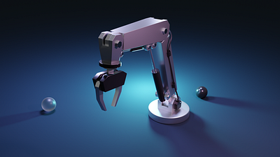 Robot Arm 3d artist artwork blender3d design lowpoly render robot stylized