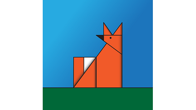 Geometric Fox 2d adobe illustrator design fox geometric graphic design illustration minimal minimalism minimalist triangle vector