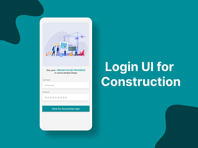 Login Interface for construction.