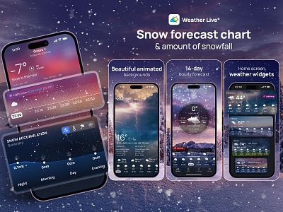 Winter CPP for Weather Live aso branding graphic design ios retouch