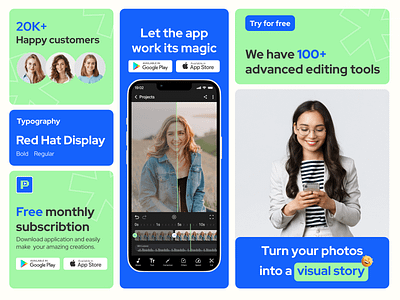 PicPlay | Before-after photo editor application app design interface design mobile photo editor product design ui uiux design ux video editor