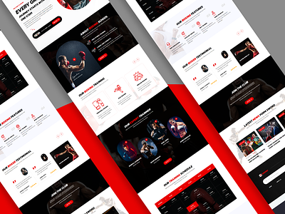 Boxing Sports Website Design bosing website design boxing website branding coaching website design exercise website landing page punching website design sports sports experience sports website trainer website training website ui user experience user interface ux website website design website mockups