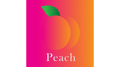 Peach Logo 2d adobe illustrator branding butt concept creative logo design gradient graphic design illustration logo peach vector