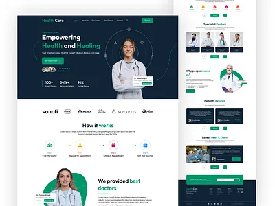 Medical Landing Page Design design landing page medical medical landing page design pharma ui ux website website design