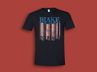 Tee design for Blake Shelton badge branding design distressed flag graphic design illustration logo retro vector