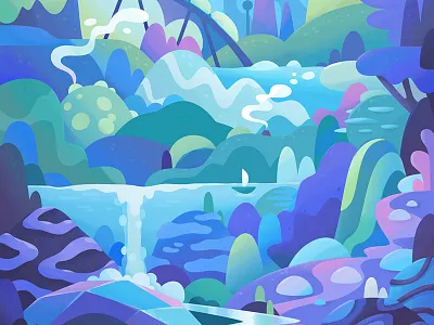 the city abstract cartoon concept design illustration zutto