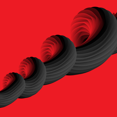3D red spiral 3d branding design graphic design illustration logo vector