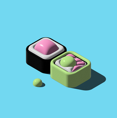 3D sushi 3d branding design graphic design illustration logo ui
