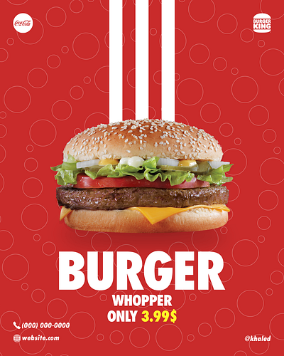 Fast Food advertisement branding burger design fast food graphic design poster