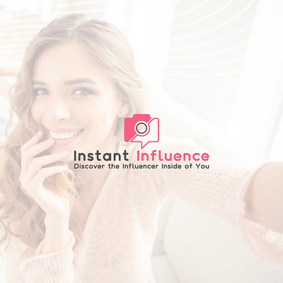 Logo Influencer business designer girls graphic design influence influencer internet logo message photo shot talk