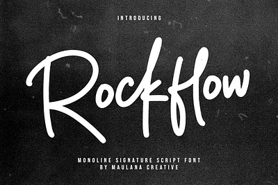 Rockflow Signature Script Font animation branding calligraphy font font fonts graphic design hand lettering lettering font logo nostalgic script font