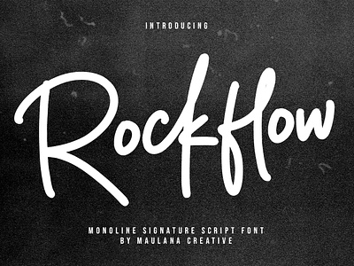 Rockflow Signature Script Font animation branding calligraphy font font fonts graphic design hand lettering lettering font logo nostalgic script font