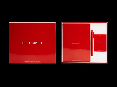 We're Not Really Strangers, Breakup Kit branding design graphic design keaton webb packaging product were not really strangers wnrs