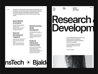 Sections from Bjaldour ai landing page ui design ux website