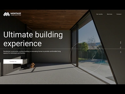 Montage building experience building webiste clean construction design design modern ui ui deisgn uidesign website