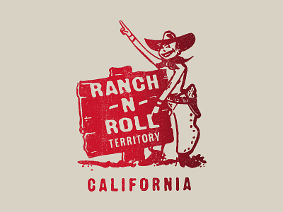 Logo design for Ranch-N-Roll badge branding cowboy design graphic design illustration logo merch punk rock retro vector vintage western