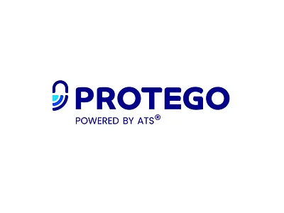 Protego: Powered by ATS® branding graphic design logo