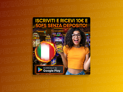 Gambling Girl Advertising Banner ads advertising banner casino france gambling girl hot mobile orange plat post slot win yellow