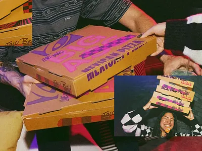 Big A** Mexican Pizza Taco Bell graphic design layout packaging pizza
