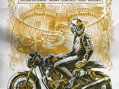 Les Foudres Poster branding dirtbike flyer graphic design illustration motobike motocross motorcycle poster screenprint