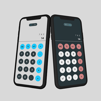 Iphone calculator dark and light mode 3d animation branding graphic design iphone logo motion graphics ui