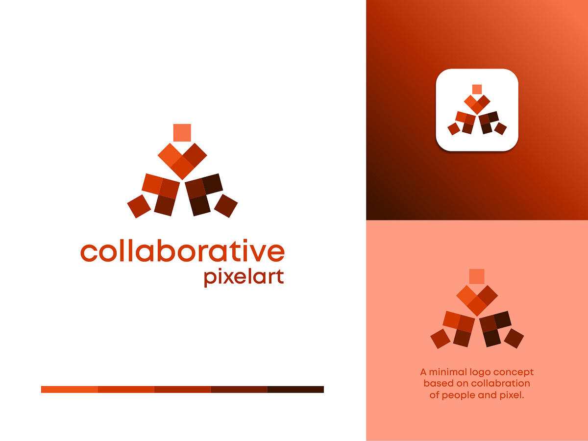 Collaborative Pixelart Logo Concept by Impressions by Tayyab on Dribbble