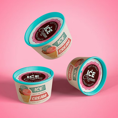 Ice Cream Package Design branding graphic design minimal package packaging design