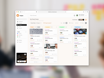 Projeeet - Project Management Dashboard concept app dashboard dashboarddesign ui design visual design web design