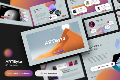 Artbyte - NFT PowerPoint Template abstract annual business clean corporate download google slides keynote pitch pitch deck powerpoint powerpoint template pptx presentation presentation template professional slides template ui web