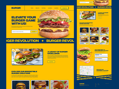Burger Revolution Web Design app branding design graphic design illustration logo platform ui ux web design