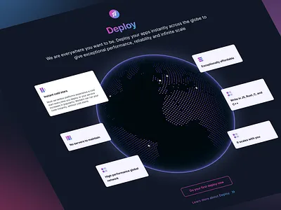 UI Design - Deploy section design interface platform ui ux web