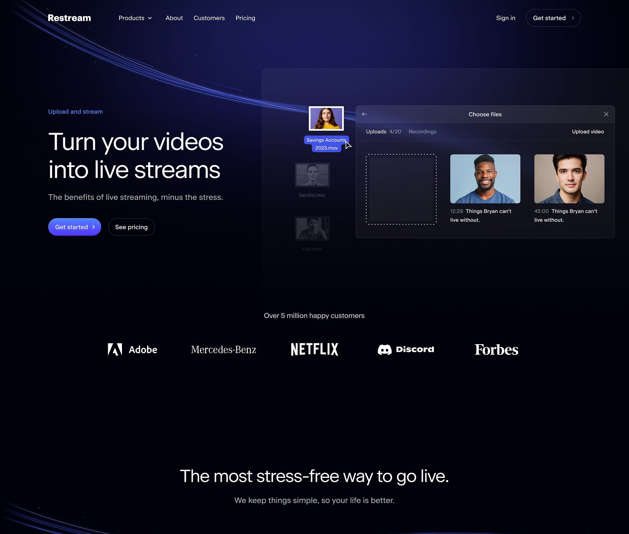 Restream - Concept by James on Dribbble