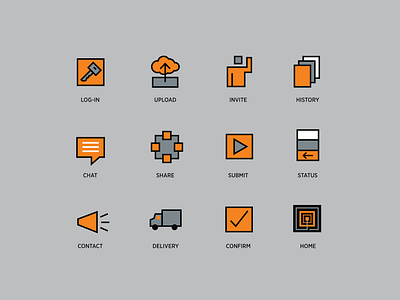 Mobile App Icons for a Medical Delivery Service app icon design design graphic design iconography icons illustration mobile app icons