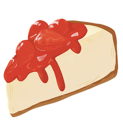 Cheesecake Illustration Example 🍰 clipart design dessert png food illustration graphic design watercolor graphics