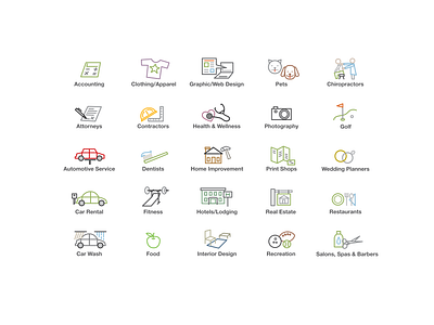 Icons for a Mobile App - Textons design graphic design iconography icons illustration mobile app icons vector