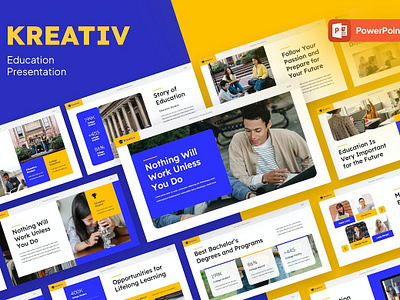Kreativ - Education Powerpoint Template abstract annual business clean corporate download google slides keynote pitch pitch deck powerpoint powerpoint template pptx presentation presentation template professional slides template ui web