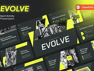 Evolve - Sport Powerpoint Template abstract annual business clean corporate download google slides keynote pitch pitch deck powerpoint powerpoint template pptx presentation presentation template professional slides template ui web