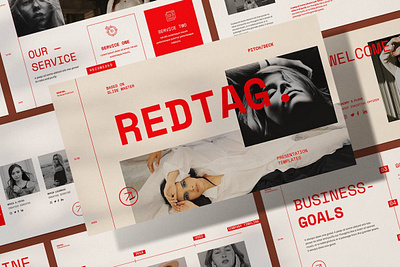 REDTAG - Powerpoint Template abstract annual business clean corporate download google slides keynote pitch pitch deck powerpoint powerpoint template pptx presentation presentation template professional slides template ui web