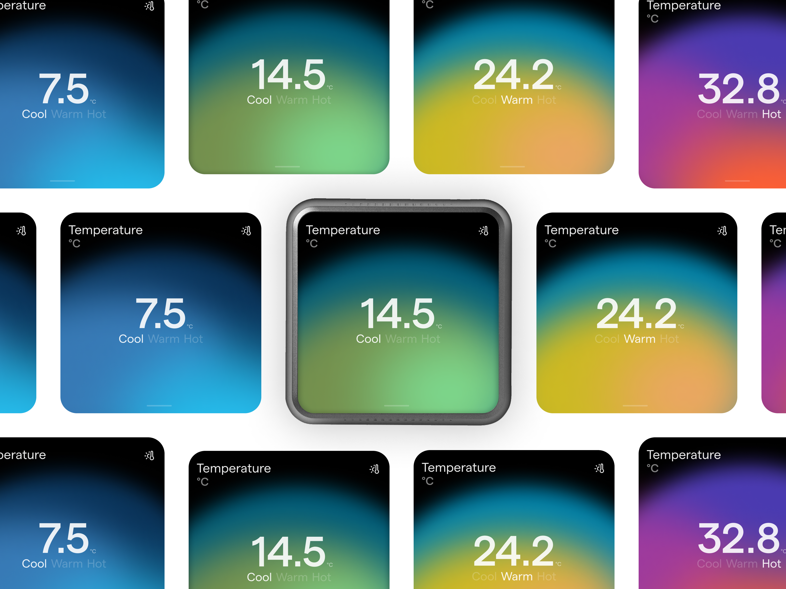 Weather Station Display Explorations display gradient hmi interface matter weather