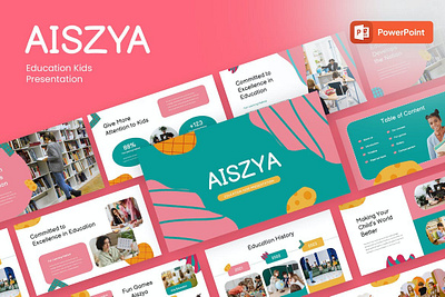 Aiszya - Education Powerpoint Template abstract annual business clean corporate download google slides keynote pitch pitch deck powerpoint powerpoint template pptx presentation presentation template professional slides template ui web