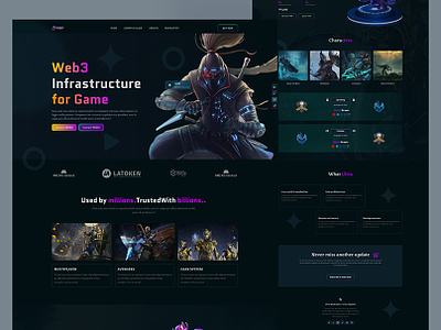 NFT Gaming Landing Page UI Design 3d ai animation apps design beautyblog branding case study design game gaming landing page gaming nft gaming ui web design hero page illustration landing page nft ui ux web design website