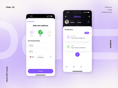 Delio - Delivery app branding delivery delivery app design illustration inspiration logo ui ui design ux ux design web