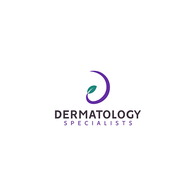 Dermatology Logo dermatology leaf letter d logo design