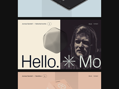 Joonas Sandell — Portfolio flat hero minimal web