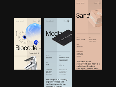 Joonas Sandell — Portfolio: Mobile Views flat hero web