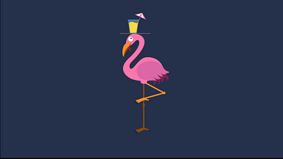 Flamingo Walk Cycle animation design graphic design motion graphics walk cycle