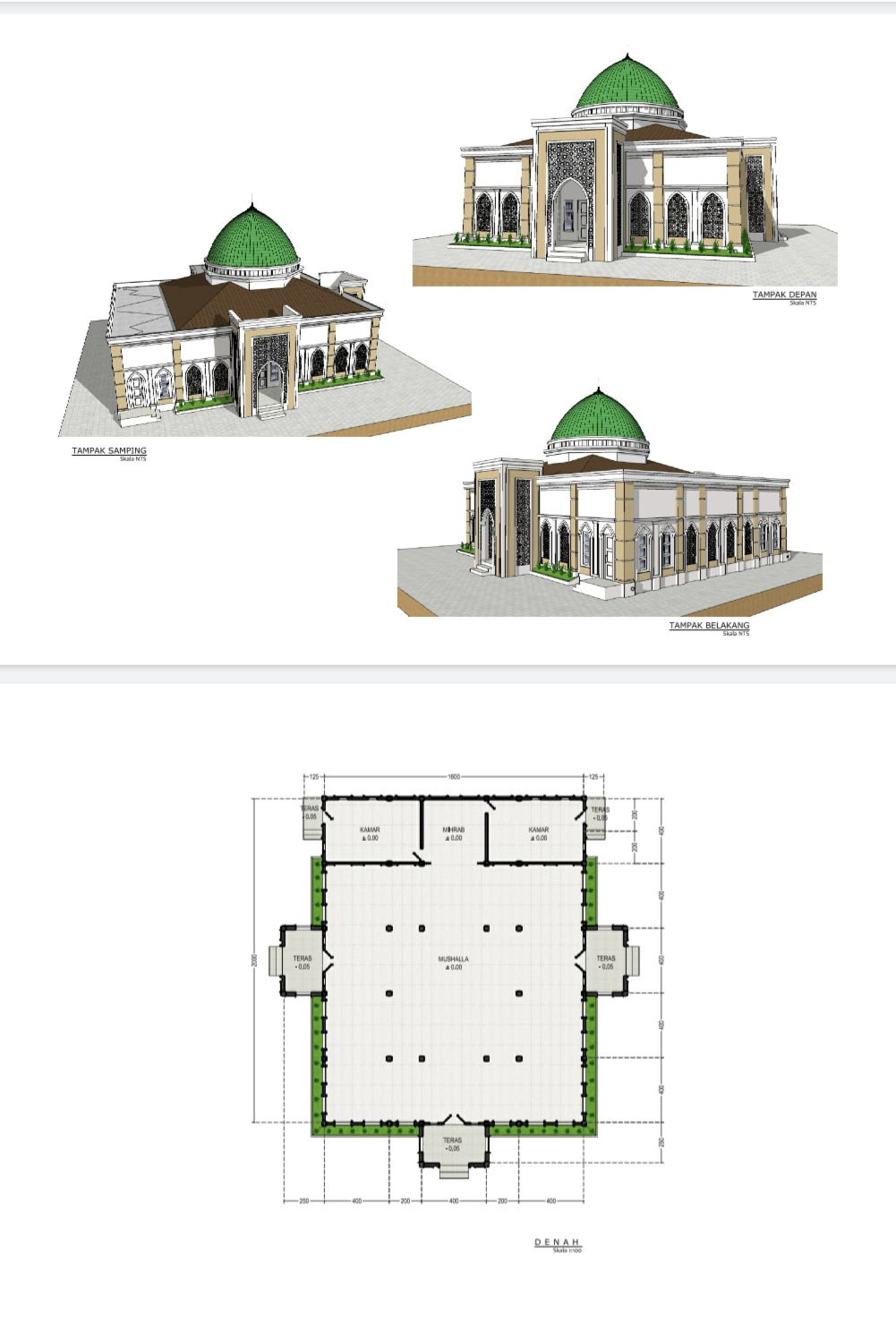 Mushalla Dayah Wal Ashri 3d graphic design